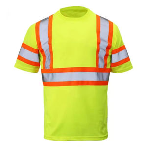 Camisas de Trabajo de Alta Visibilidad para Hombre, al por Mayor, OEM, ODM, de Algodón, Transpirables, de Secado Rápido, Reflectantes, Hechas a Medida, con Impresión Digital - Product Image 1