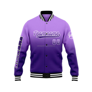 MCACVJ-123 de veste universitaire personnalisée pour marque d'entreprise col montant avec logo brodé sur le devant pour vêtements d'équipe promotionnels - Product Image 2