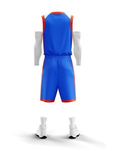 Ensemble d'uniformes de basketball pour hommes grandes tailles en gros avec logo personnalisé, design en maille brodée, 100 % polyester, séchage rapide, vêtements de sport - Product Image 6