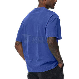 Vente chaude Dernière Conception T-shirt Coupe Ample O-Neck Fashion Wear 100% Coton Imprimé Couleur Différente Acid Wash T-Shirt Pour Hommes - Product Image 5