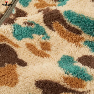 Precio al por mayor Nuevo diseño Hombres Sherpa Fleece Chaqueta de primavera Recubierto de camuflaje Formal Impermeable a prueba de viento para actividades al aire libre - Product Image 6