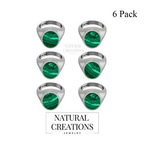 Anillo Ovalado Clásico de Plata de Ley 925 con Engaste de Malaquita para Hombre, Hecho a Mano, Regalo Único para Él, Cumpleaños, Aniversario, Boda, Fiesta - Product Image 2