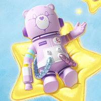 POPMART MEGA SPACE MOLLY 1000% Sweet Dreams Bear 70cm Bahan ABS PC PVC untuk Kolektor, Penggemar Anime & Ibu Hamil