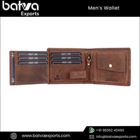 Dompet Kartu Kulit Asli Pria Berkualitas Tinggi, Dapat Disesuaikan, Gaya Vintage Elegan, Panjang Pendek, Benang Katun, RFID