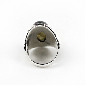 Labradorita piedra preciosa 925 anillo de plata esterlina joyería fina Ajuste de bisel para bodas aniversarios regalos para hombres mujeres niñas - Product Image 3