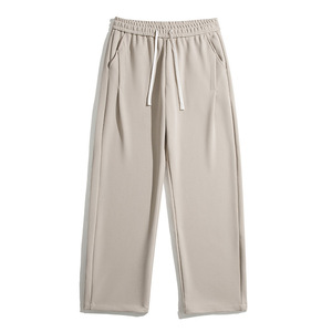 Nuevos Pantalones deportivos informales sueltos de pierna ancha, pantalones de chándal de punto de poliéster para hombres, pantalones lavados para hombres - Product Image 1