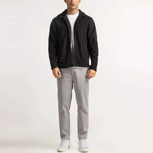 เสื้อฮู้ดซิปผู้ชายแฟชั่นฤดูหนาว 100% โพลีเอสเตอร์ ปรับแต่งโลโก้ได้ เป็นมิตรกับสิ่งแวดล้อม ระบายอากาศ แห้งเร็ว บริการ OEM - Product Image 5