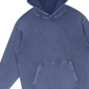 Sweat à capuche en denim délavé sur mesure Reklo Industries, unisexe, coupe ample, 100% coton, streetwear, vêtements d'hiver - Product Image 5