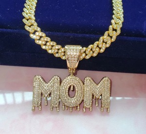 Pendentif Moissanite Hip Hop Beau pendentif en argent sterling Bijoux Hip Hop personnalisés - Product Image 3