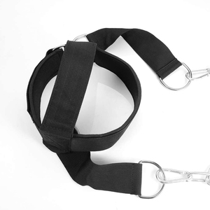 Adjustable Nylon <b>Head</b> Harness for Gym Fitness <b>Training</b> Weightlifting Equipment with Chain Neck Power <b>Training</b> Belt New Design - Product Image 4