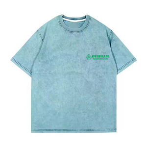 Camiseta de Hombre Personalizada OEM, 210 g/m², Lavado Ácido, Ecológica, Poliéster/Algodón, Secado Rápido, Corte Regular, Manga Corta, Informal - Product Image 4