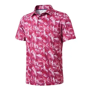 Derniers t-shirts polo pour hommes t-shirts polo à manches courtes évacuant l'humidité t-shirt athlétique à col polo de tennis pour hommes - Product Image 3