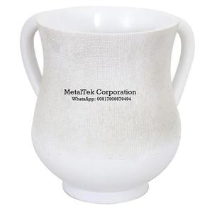 Taza de lavado Ritual Judaica de poliresina contemporánea, taza de resina de doble ASA Netilat Yadayim para ritual de lavado de judíos, Color personalizado - Product Image 1