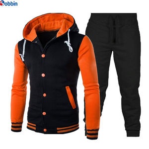Ensemble de survêtement tendance pour hommes avec logo personnalisé, sweat-shirts et pantalons de baseball classiques pour hommes, vêtements de jogging, sweat-shirts patchwork, ensemble de sport - Product Image 4