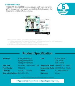 M.2 Gen3X4ภายใน SSD 2TB PCIe สำหรับ Ultrabook - Product Image 5
