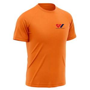 T-shirt pour homme, col rond, manches courtes, tee-shirt de sport, imprimé sur le devant, vêtements de sport personnalisés, évacuation de l'humidité, respirant, 100% polyester, fabrication en usine - Product Image 1