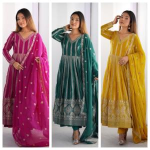 NOUVELLE SÉRIE DE ROBES MODLING DE CRÉATEUR SPÉCIAL POUR LA SAISON FESTIVE DE FÊTE ET DE MARIAGE - Product Image 6