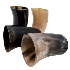 Antique Design Natural Horn Cup Premium Quality <b>Birthday</b> Party <b>Accessory</b> Manufactured in India High Quality of cattle horn - Product Image 3