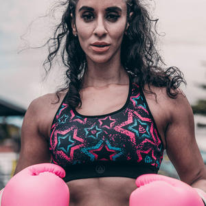 Sujetador deportivo personalizado con estampado de sublimación para mujer Sujetador de compresión para entrenamiento de artes marciales y grappling Activewear - Product Image 3