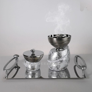 Incense Holder Metal Middle East Hot Metal Style Modern Design <b>Bukhoor</b> Incense <b>burner</b> Set Home Fragrance - Product Image 3