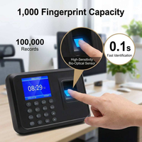Máquina Biométrica de Control de Asistencia con Huella Dactilar F01H, Reloj de Control de Horas para Empleados, Sin Necesidad de Software, Descarga de Reportes por USB a Excel