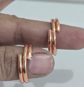 Anneaux de serviette classiques en cuivre pur, durables, largeur 2,5 cm, forme ronde, thérapie pour hommes, soulagement de la douleur de l'arthrite, unisexe, vente en gros - Product Image 6