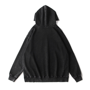 Meilleure vente de sweats à capuche délavés à l'acide pour hommes pull-over à capuche Hip Hop Logo hommes vêtements quotidiens sweat à capuche d'hiver au meilleur prix - Product Image 5