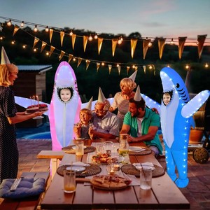 Costume de requin lumineux gonflable pour enfants - Product Image 6