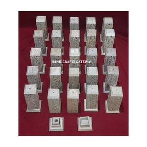 Tour d'encens en stéatite naturelle Belle sculpture Forme carrée Produit fait à la main Finition supérieure Brillant pour cadeau d'affaires - Product Image 2