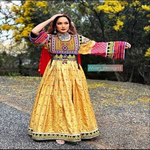 2025 nuevo diseño hecho a mano Vintage afgano KUCHI vestido de mujer mangas elásticas vestidos de noche modestos con decoraciones de monedas antiguas - Product Image 5