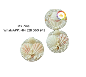 Miroir de coquille de mer fait à la main Offre Spéciale accessoire de fille élégante cadeaux significatifs occasions spéciales fabriquées au Vietnam - Product Image 3