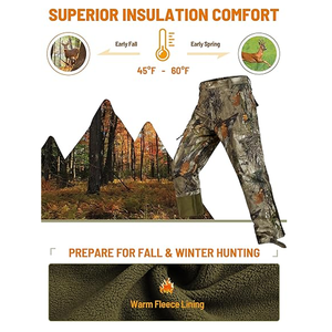 Pantalones ligeros de caza para hombre, pantalones cargo tácticos para exteriores con cierre de cintura ajustable - Product Image 2