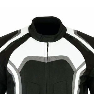 Chaqueta de moto textil de cuero blanco impermeable para hombre al por mayor 2025 chaqueta de cuero de moto de la mejor calidad con logotipo personalizado - Product Image 2