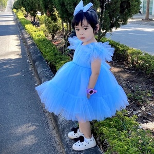 Competitively Priced Eco-Friendly Beaded Princess Dress Baby Girls OEM ODM Flared Skirt <b>Heart</b>-Shaped Back Knee-Length Washable - Product Image 2
