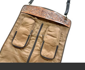 ซองใส่สูทหนังแท้คุณภาพสูง งานแฮนด์เมด หนังฟูลเกรน สีน้ำตาล  พร้อมสลักชื่อ  ของขวัญสำหรับเจ้าบ่าว - Product Image 5