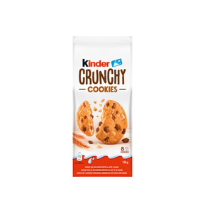 Kinderr Crunchy Cookies 15x136g Individually Wrapped Bags Crunchy Cookies With Kinder Chocolate Chips For On The Go <b>Snacking</b> - Product Image 3