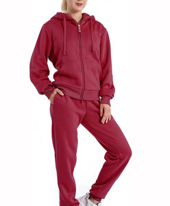 Ropa para correr, chándal con logotipo personalizado para mujer, chándal ajustado de lana de alta calidad, ropa de calle, chándales transpirables suaves y cómodos - Product Image 5