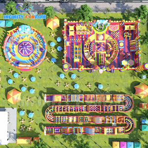 Personalizzato gigante all'aperto gonfiabile fornitore di <span class=keywords><strong>parco</strong></span> divertimenti corsa ad ostacoli One-Stop gonfiabile grande <span class=keywords><strong>parco</strong></span> <span class=keywords><strong>giochi</strong></span> di rimbalzo - Product Image 2