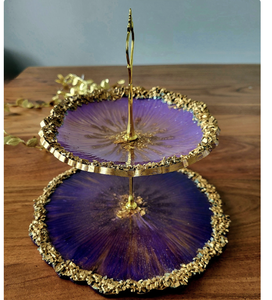 Nouveauté : Support à gâteau en résine à 2 niveaux, durable, pour plateau à dessert - Product Image 2