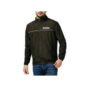 Veste coupe-vent GAA à taille élastique avec coque extérieure à séchage rapide fermeture à glissière complète sur le devant et options de logo de l'équipe du club quantité minimale de commande OEM - Product Image 3