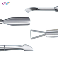 Bahasa Pro Fournitures pour Ongles Outils de dissolvant de vernis en gel en acier inoxydable pour manucure Poussoir à cuticules pour Nail Art