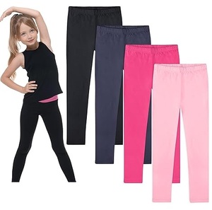 Custom OEM Hot Selling Yoga Workout Exercise Sports Running Jogging Tights <b>Leggings</b> For Kids Girl's Fitted Slim Blank <b>Legging</b> - Product Image 1