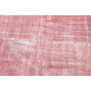 Vintage Rug, 3.6x6.4 ft Turkish Rug, <b>Red</b> Floral <b>Wool</b> Rug - Product Image 5