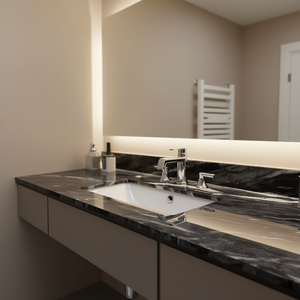 Plans de travail personnalisés pour cuisines et salles de bain en quartz Calacatta, comptoirs en pierre naturelle Carrara Calacata, découpe préfabriquée pour projets hôteliers - Product Image 3