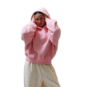 Sudadera con Capucha de Felpa Francesa Gruesa para Hombre, de Algodón para Invierno, con Estampado Personalizado de Fábrica, Tejido Waffle, Estilo Sherpa, Lavada y Moderna - Product Image 4