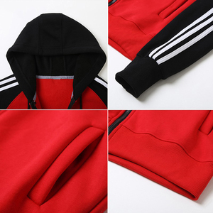 เสื้อฮู้ดดี้บุขนแกะผู้ชาย พรีเมียม ผ้าฝ้าย 100% ระบายอากาศได้ดี มีซิป คอลเลคชั่นฤดูหนาว ลายพิมพ์พัฟฟ์ กระเป๋าปักลาย - Product Image 6
