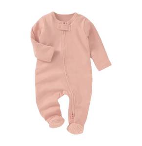 Barboteuse pour bébé en coton biologique avec pied et fermeture éclair Conception confortable pour tout-petits garçons Approvisionnement en vrac économique - Product Image 6