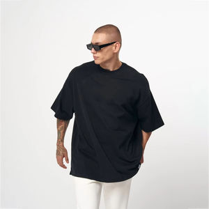 T-shirt surdimensionné pour hommes grande taille T-shirt uni de haute qualité avec logo personnalisé pour hommes - Product Image 4