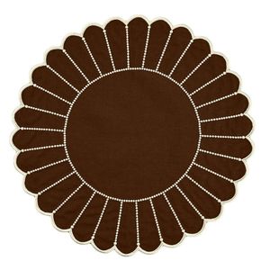 Elegant <b>linen</b> table <b>placemats</b> with subtle embroidery work for minimalist dining room decor premium style - Product Image 6