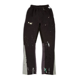 Pantalones Deportivos de Alta Calidad para Hombre, Corte Recto, Cintura Elástica, Cintura Media, Pantalones Casuales con Parches, Transpirables, 100% Algodón - Product Image 4